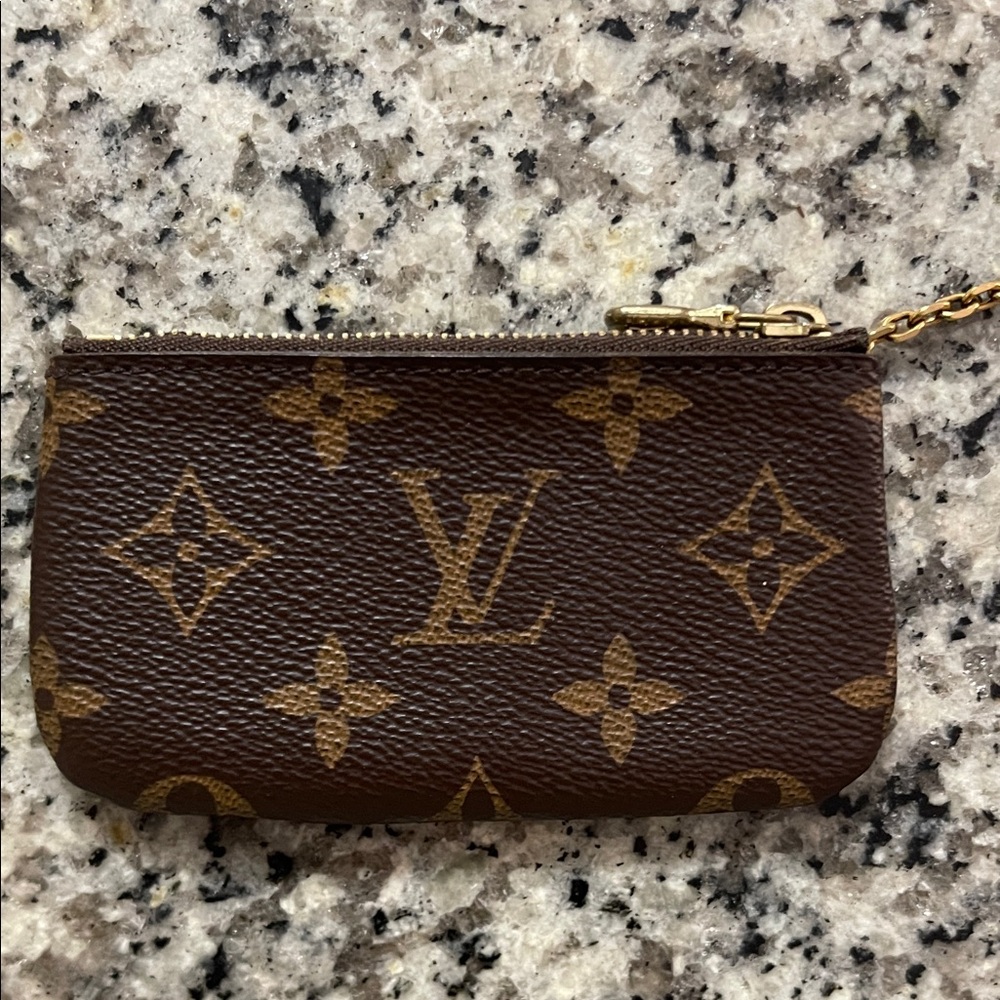 Louis Vuitton Brown and Gold Monogram Pouch